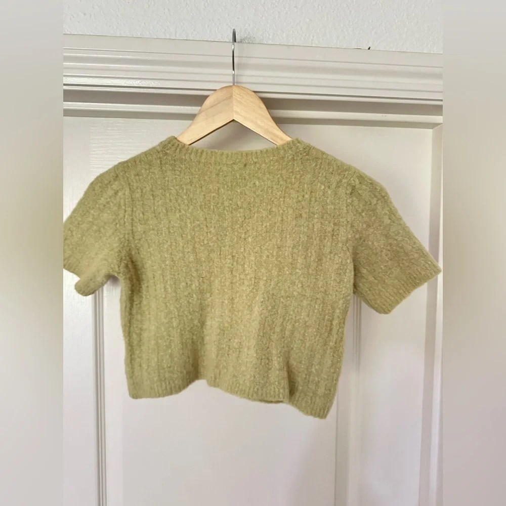 Tach Dalia knot pistachio Cardigan Sweater Too Anthropologie XS - Picture 7 of 7